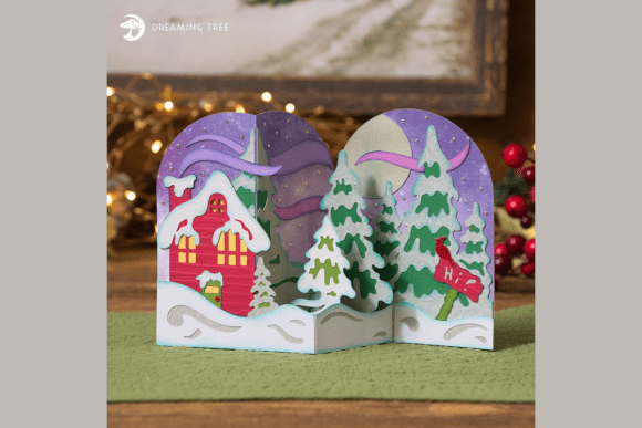 3D SVG Christmas Design: Snowed in Card Brings Winter Magic to Brand Visuals