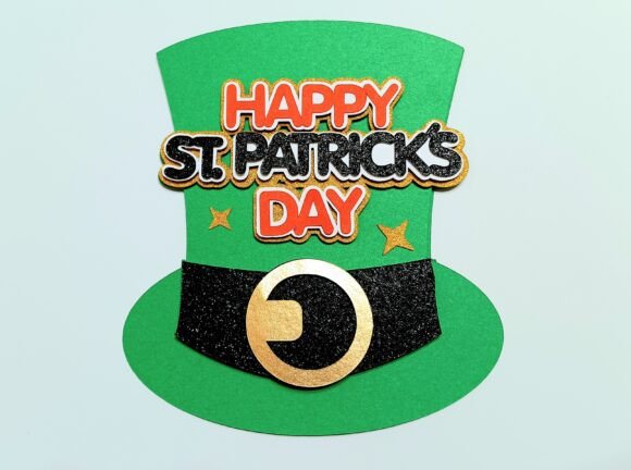 3D SVG St. Patrick’s Hat Cake Topper for Festive Content Design
