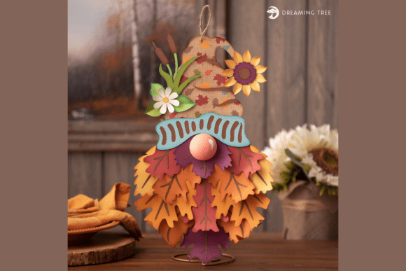 Autumn Gnome Decor 3D SVG for Fall Digital Sellers