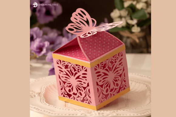 Butterfly Bliss Favor Box: A 3D SVG Gift Box Design for Whimsical Handmade Business Projects