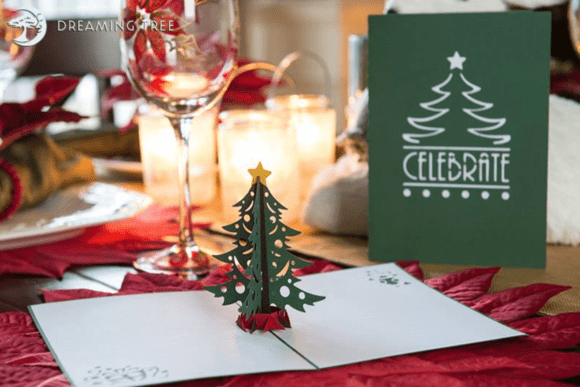 Celebrate Pop Up Card SVG: A Festive 3D SVG for Holiday Content and Pop-Up Cards