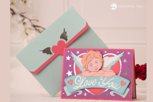 Cupid Love Card SVG: A 3D Valentine’s Design for Romantic Visual Content
