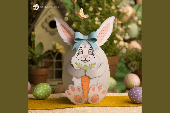 Easter Bunny Egg Box SVG: A Charming 3D SVG for Festive Content Design