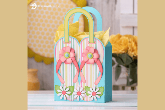 Flip Flop Gift Tote SVG: A Summer-Ready 3D SVG for Lighthearted Branding