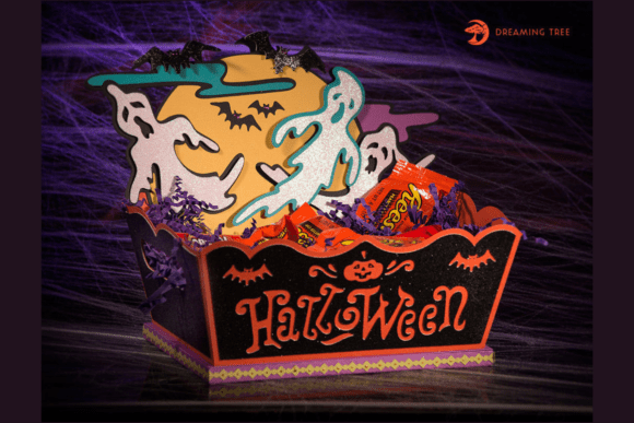 Halloween Treat Box 3D SVG for Seasonal Branding