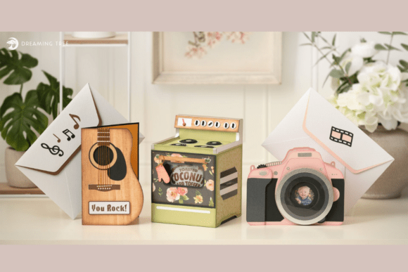 Hobby Time SVG Bundle: 3D SVG Designs for Music & Nostalgic Crafts
