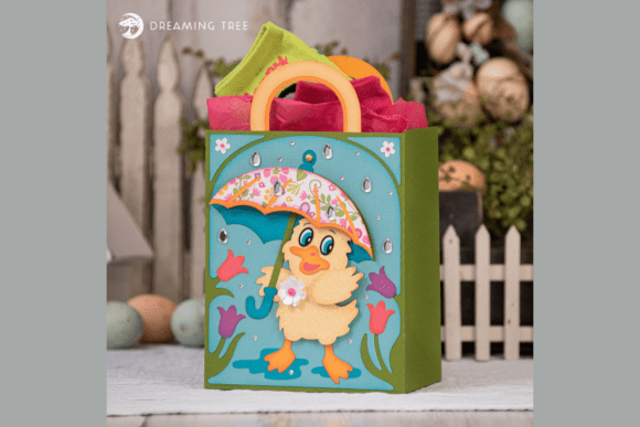 Just Ducky Gift Bag SVG: A 3D Easter Design for Playful Editorial Visuals