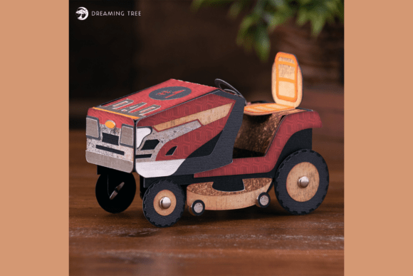 Lawn Mower Box Card SVG
