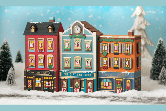 Main Street Magic 3D SVG Advent Calendar for Christmas Cheer