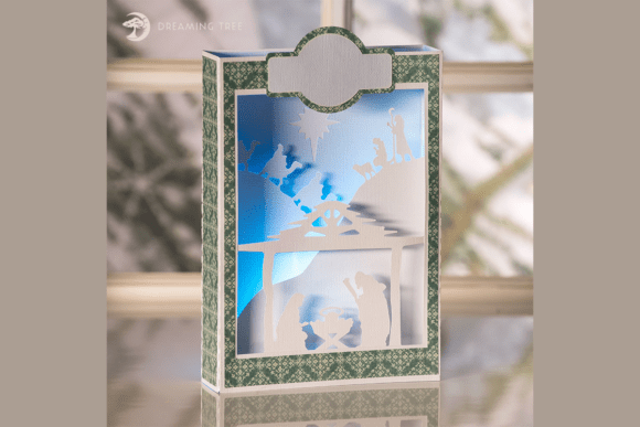 Nativity Paperscape Box Card 3D SVG for Christmas Craft Projects