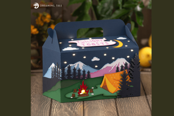 S More Gable Box 3D SVG for Travel-Themed Crafting