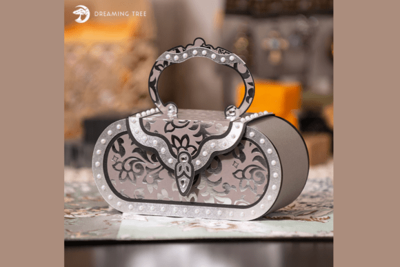 Silver Evening Bag SVG for 3D SVG Life Events And Celebrations Projects