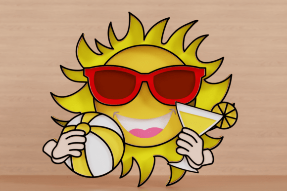 Summer Sun Layered: A 3D SVG Design for Seasonal Blogging Brilliance