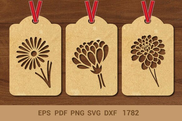 Wooden Floral Gift Tag SVG: A 3D Touch for Floral Compositions